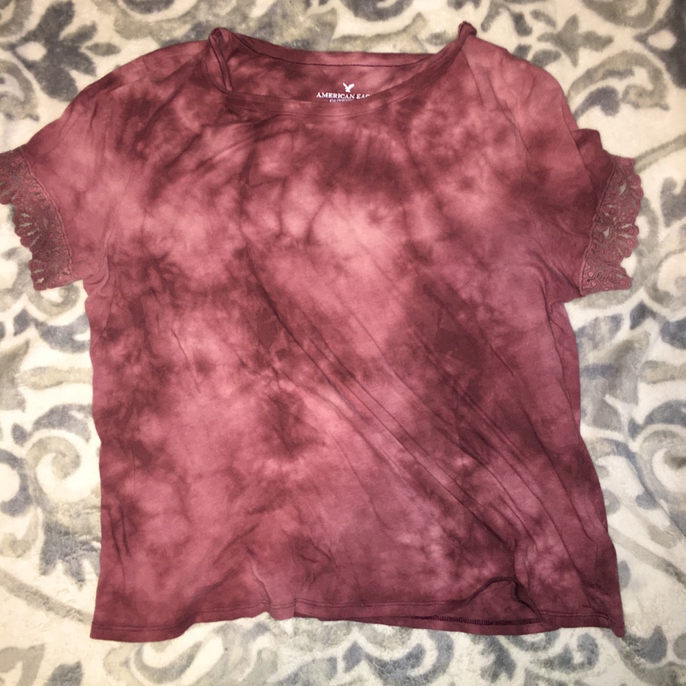 Maroon cropped shirt